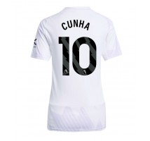 Manchester United Matheus Cunha #10 Koszulka Wyjazdowa damskie 2025-26 Krótki Rękaw